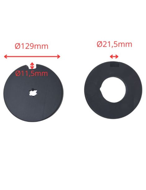 Roue et couronne diam. 129mm pour moteur Becker D60 sur volet Aquafermeture