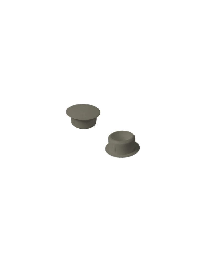 10 Bouchons PVC Gris Quartz 10mm cache trous ± RAL 7039