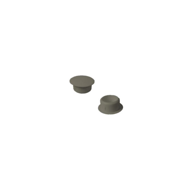 10 Bouchons PVC Gris Quartz 10mm cache trous ± RAL 7039