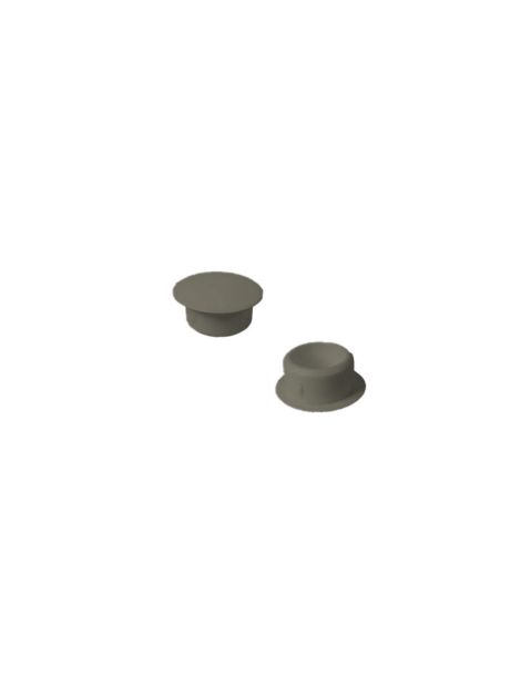 10 Bouchons PVC Gris Quartz 10mm cache trous ± RAL 7039