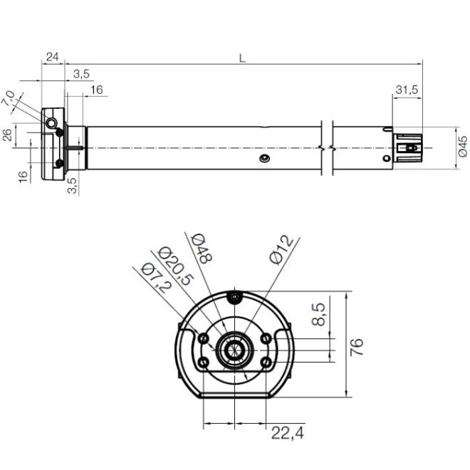 Moteur Nice Era E MH 50/12 filaire