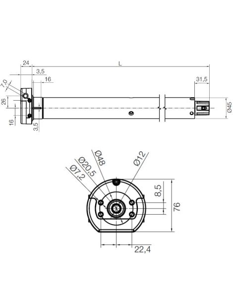 Moteur Nice Era E FIT MHT 50/12 Radio + manoeuvre secours