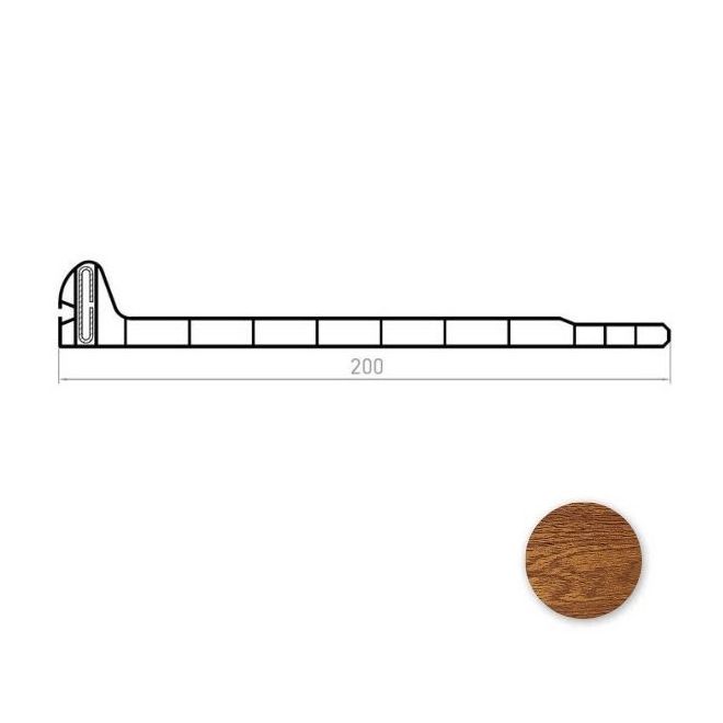 Sous face PVC Chêne doré 200mm recoupable - 300cm