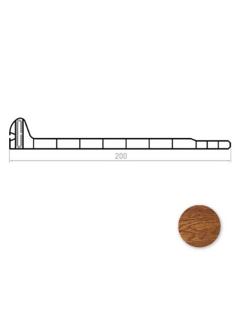 Sous face PVC Chêne doré 200mm recoupable - 300cm