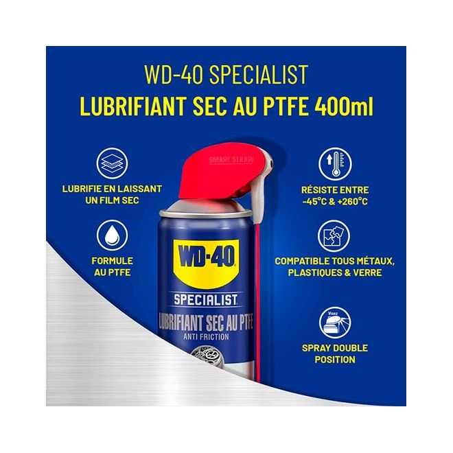 WD-40 Spécialiste Lubrifiant Sec PTFE 400ml