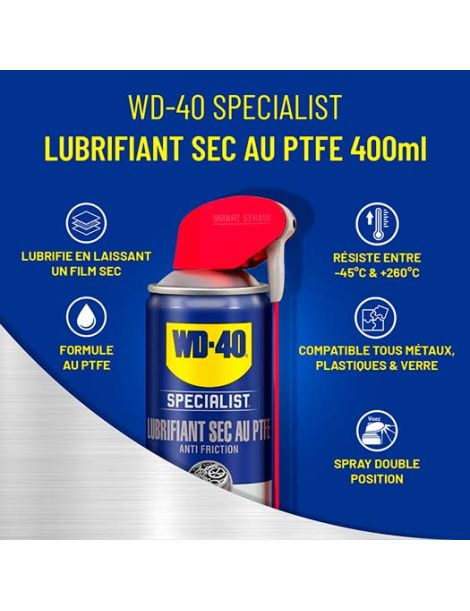 WD-40 Spécialiste Lubrifiant Sec PTFE 400ml