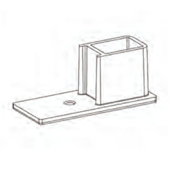 Equerre arrêt de tablier bas de coulisse renovation noir Equerre arrêt de tablier bas de coulisse renovation noir