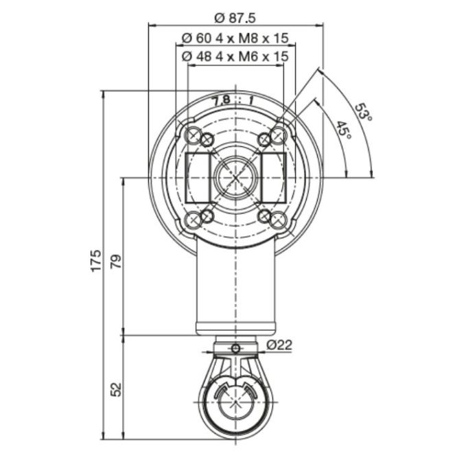 Treuil réduc 1/4,4 Geiger 412F727 schéma