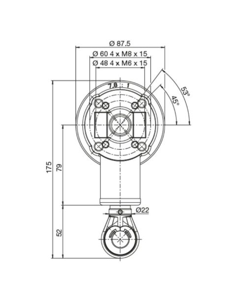Treuil réduc 1/4,4 Geiger 412F727 schéma