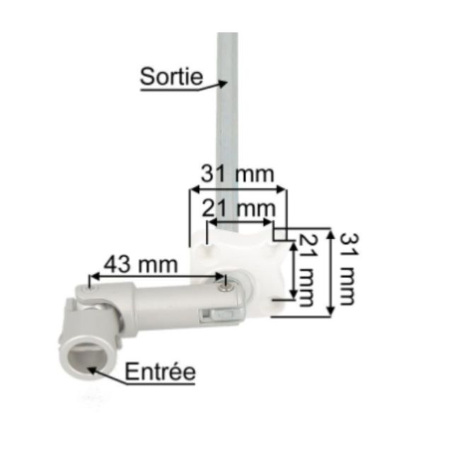 Sortie de caisson 818F1310001 mesure