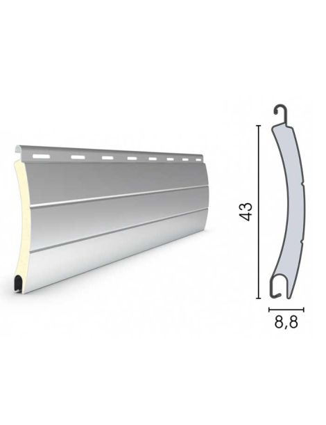 Lame 43mm Aluminium Blanc 160cm de long