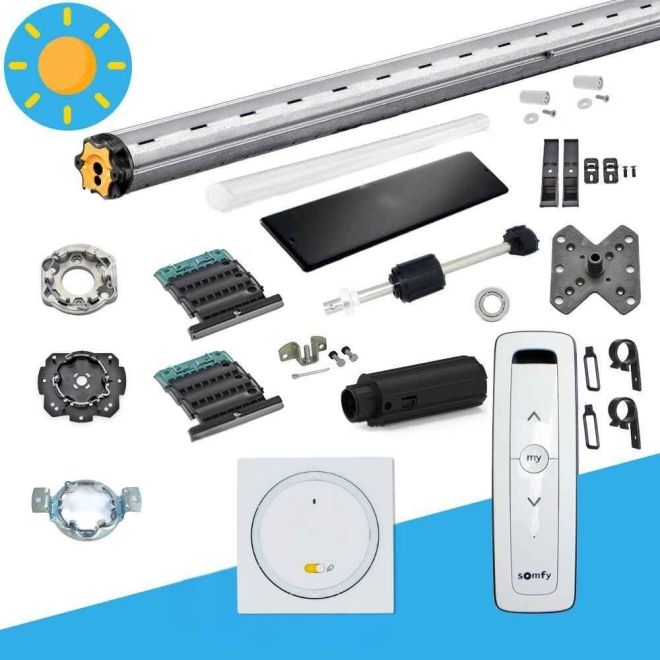 Axe motorisé Somfy RS100 SOLAR io
