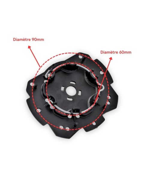 Support moteur Somfy Aluréno + anneau monté côtes