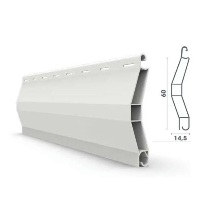 Lame 60mm PVC Blanc 190cm de long