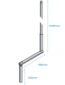 manivelle de volets roulants grise