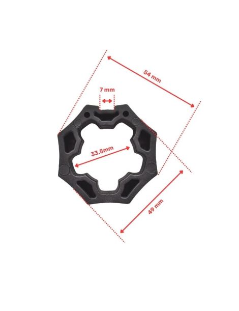 adaptations moteur simu-Somfy Ø50 - Tube octo 50 Selve côtes roue