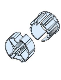 Roue et couronne Rond 78 déport central de 4 mm pour moteur Becker D.60