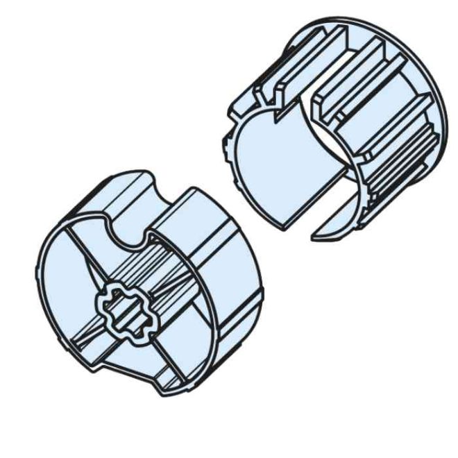 Roue et couronne Rond 78 déport central de 4 mm pour moteur Becker D.60