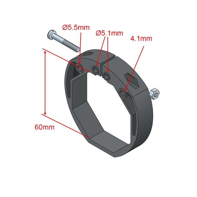 Bague verrou pour tube Octo60 système VAS