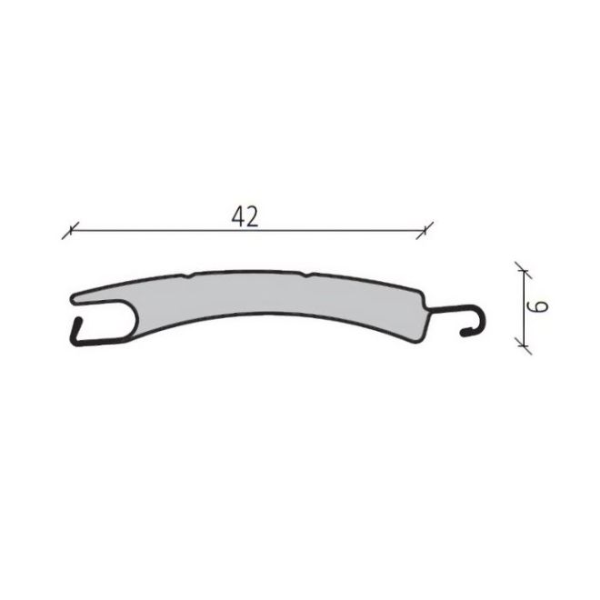 Lame 42mm Aluminium Renforcée Blanc 225cm de long côtes