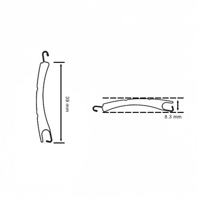 Lame 39mm Aluminium Blanc 115cm de long