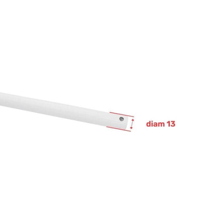 Manivelle Complète Ø13mm Blanc 1400mm de long + clip