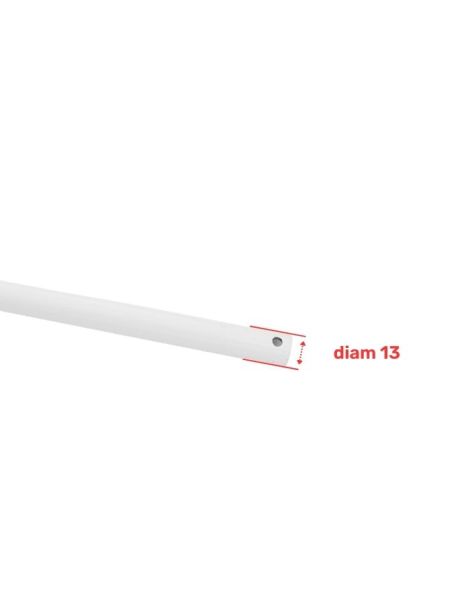 Manivelle Complète Ø13mm Blanc 1200mm de long + clip