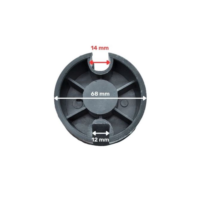 Embout de tube 70 mm - carré de 13mm Mâle