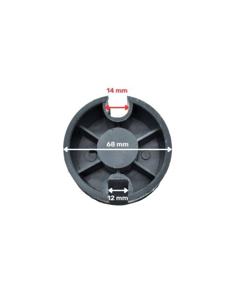 Embout de tube 70 mm - carré de 13mm Mâle