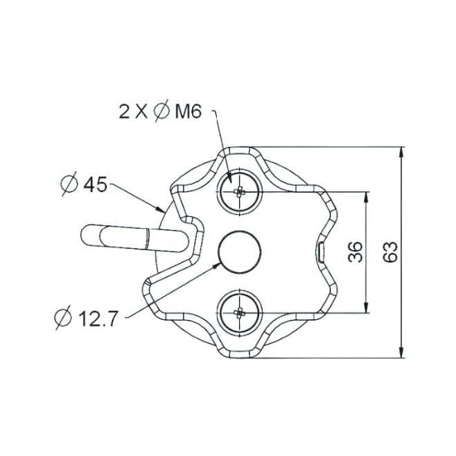 Moteur radio Eckermann V252BERT 20 Nm 17 tr/min compatible RTS côtes