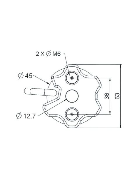 Moteur radio Eckermann V252BERT 20 Nm 17 tr/min compatible RTS côtes