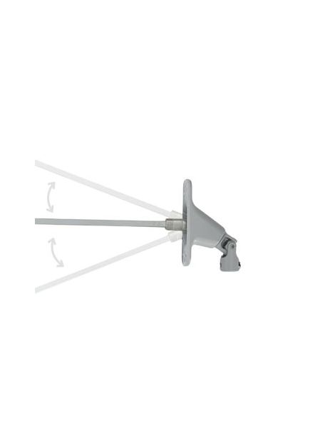 Sortie de caisson 90° double cardan carré de 6 Gris