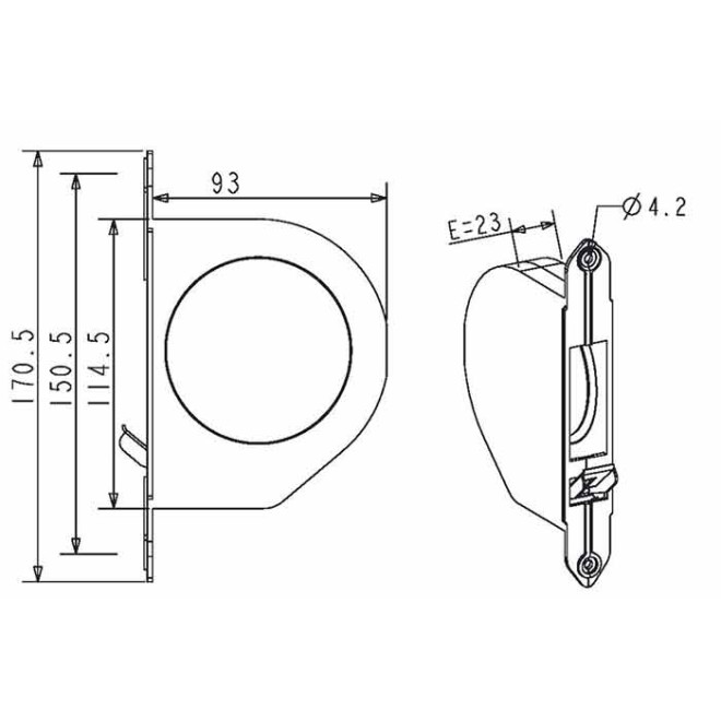 Enrouleur à encastrer + 6M sangle 12mm
