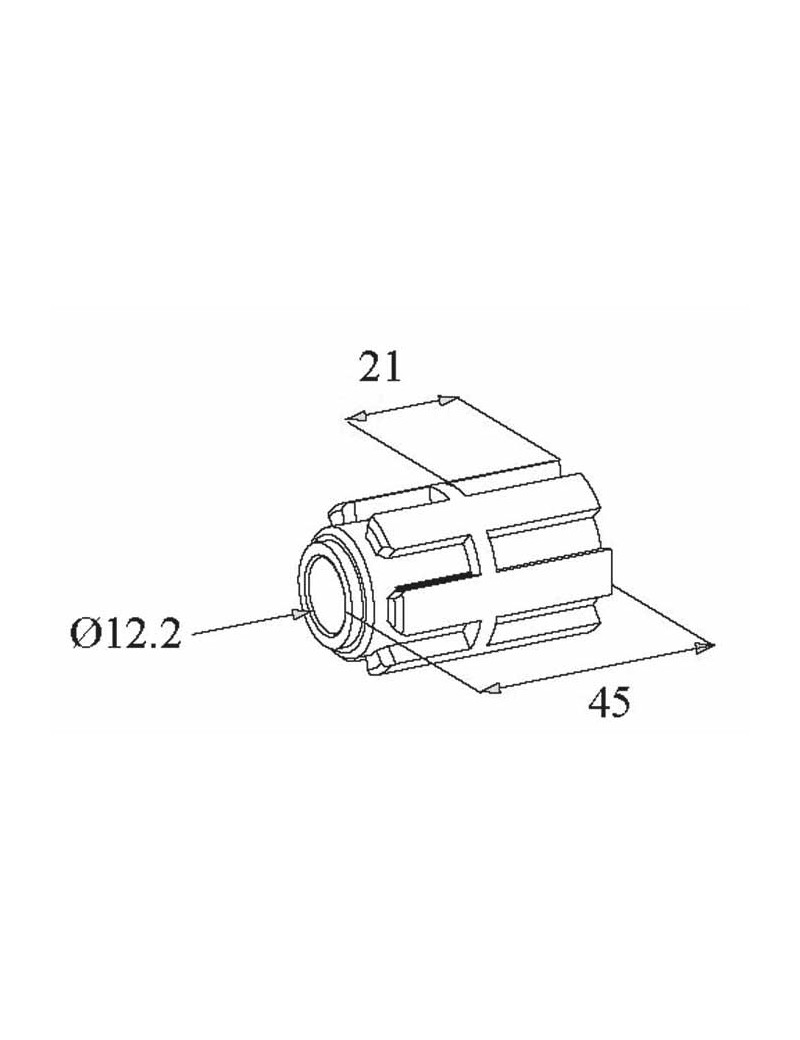 Moyeu Crabot Mâle téton Diam. 12