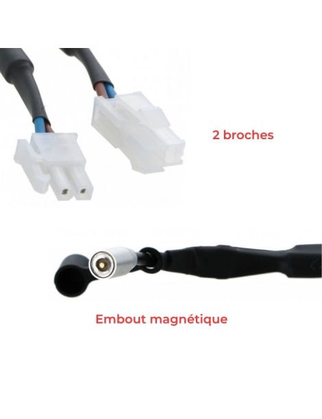 Câble Y magnétique Aok pour recharge batterie accessible - composition