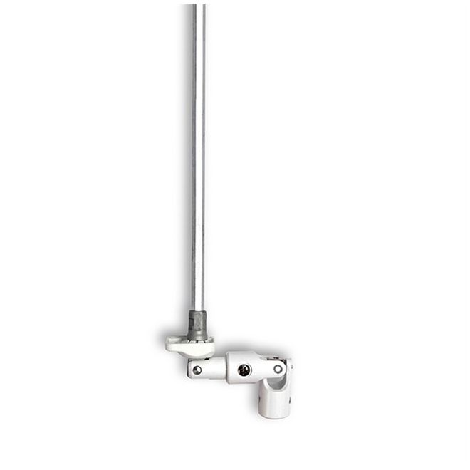 Sortie de caisson Déportée 30° 6P7 - diam 13mm Blanc