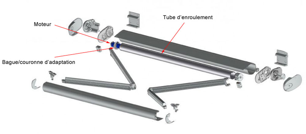 Motoriser un store banne manuel - 100% Volet Roulant