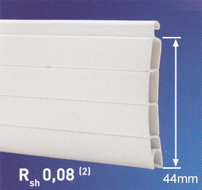 Profil de la lame PVC en 44mm