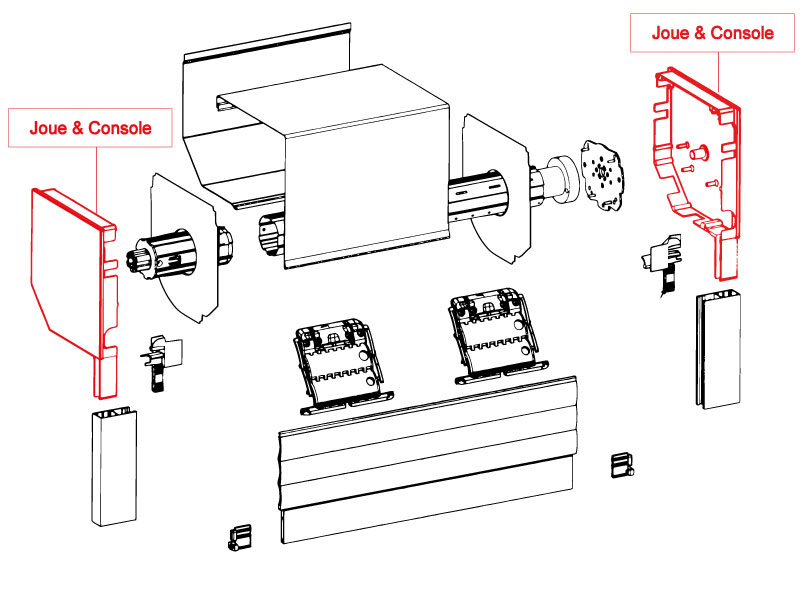 schema joue et console de volet roulant