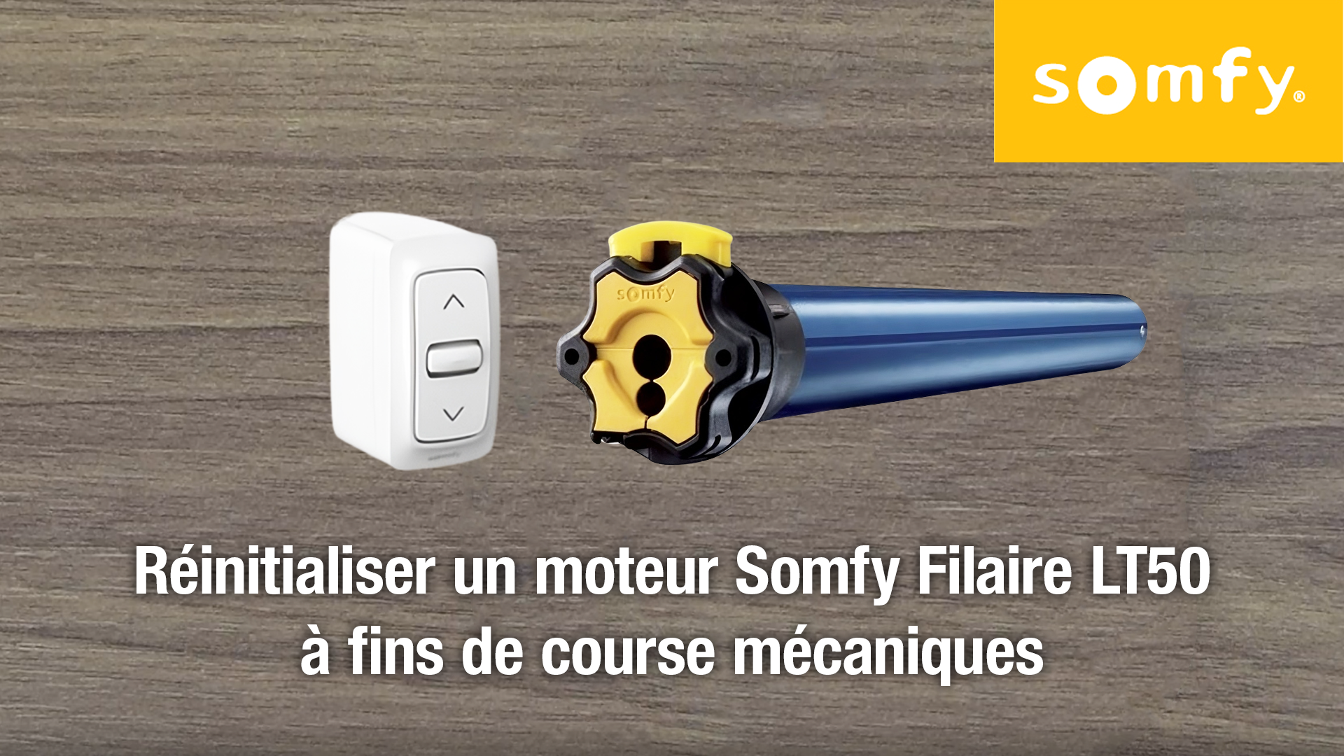 video Réinitialiser un moteur Somfy Filaire LT50