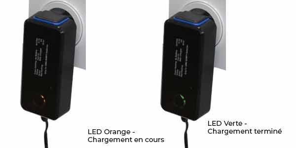 Indicateur range et vert de la charge de la batterie NimH