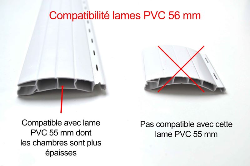 compatibilité avec lame PVC 50 mm
