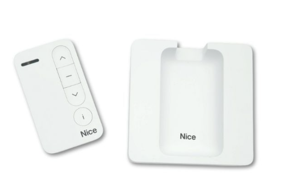 Support mural télécommande Nice Mini Domi 1 avec sa télécommande
